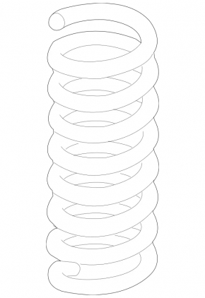 Rear left spring Mercedes GLC 16-22, stiffness 2 yellow, 1 purple