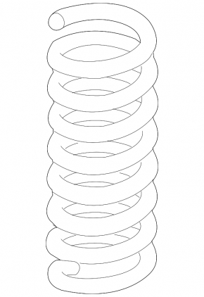 Rear left spring Mercedes GLC 16-22, stiffness 2 yellow, 1 purple
