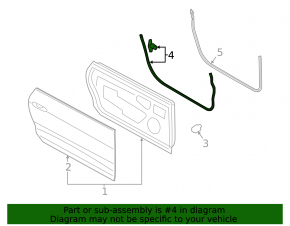Front left door seal Ford Mustang mk6 15 - torn