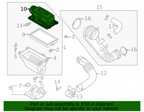 Air filter housing upper part Ford Explorer 20- 2.3T