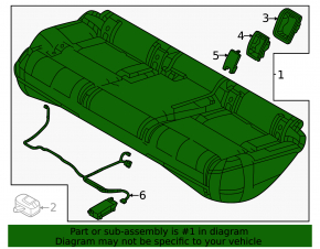 Rear seats, 2nd row, Mazda CX-50 23-24, black leatherette combination