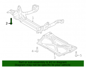 Front subframe mounting bolt Audi A4 B9 17- M12x100mm