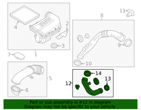 Intercooler pipe right first BMW X5 E70 07-12 3.0