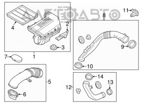 Intercooler pipe right first BMW X5 E70 07-12 3.0