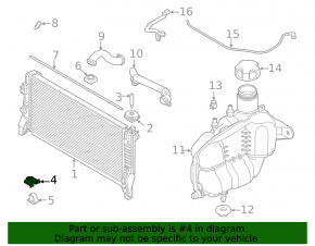 Radiator bracket lower left BMW X1 F48 16-22 B46