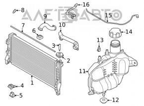 Radiator bracket lower left BMW X1 F48 16-22 B46
