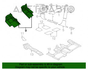 Floor covering front right Dodge Durango 11-15 ser