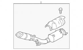Nissan Rogue Sport 2020 exhaust pipe with catalytic converter