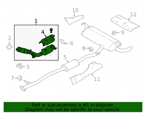 Nissan Rogue Sport 2020 exhaust pipe with catalytic converter