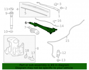 Windscreen wiper trapezoid with motor Chevrolet Malibu 16-