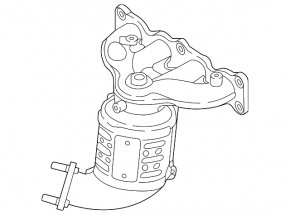 Exhaust manifold with catalytic converter for Kia Sportage 17-22 2.4 AWD