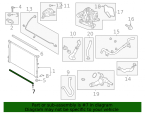 Lower radiator deflector for Hyundai Sonata 20-26 HEV