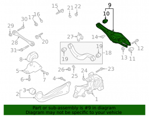 Lower control arm for rear left spring, Audi Q3 83A 19-25