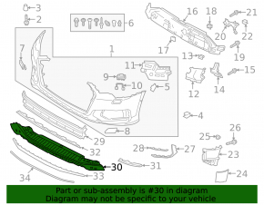Front bumper protection Audi A6 C8 19- S-line