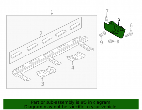 Rear left threshold mudguard Audi Q7 4L 10-15