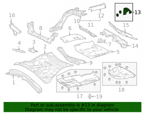 Rear right muffler bracket Lexus IS250 14-24