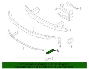 Right Front Bumper Lower Reinforcement Fang BMW 4 G22 G26 21-25 With M Sport Design, Bumper Support, Without M Tech Pack