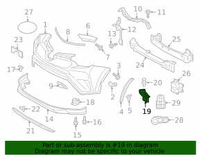 Right fog light frame for Toyota Rav4 2016-2018
