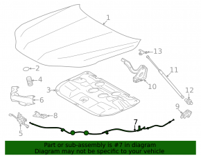 Lexus LX 22-26 Hood Release Cable