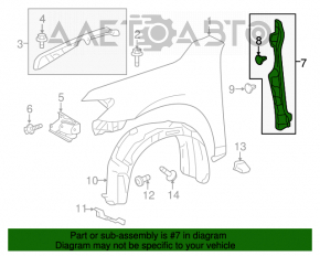 Wing seal door-wing right Toyota Camry v50 12-14 usa