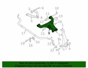 Lower control arm, front right, Nissan Frontier 22-26