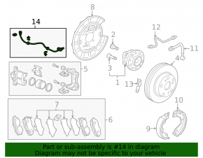 ABS sensor rear right Acura MDX 2013