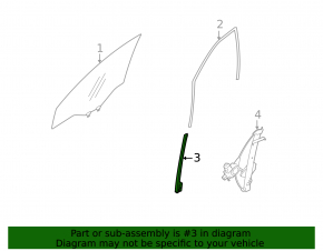 Front left door glass guide Subaru Forester 08-13 SH