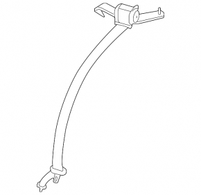 Subaru Outback 10-12 rear center seat belt, black