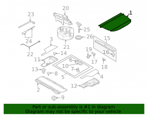 Trunk Curtain Subaru Outback 10-14