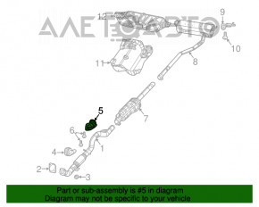 Rear intake pipe mount Jeep Compass 17- 2.4