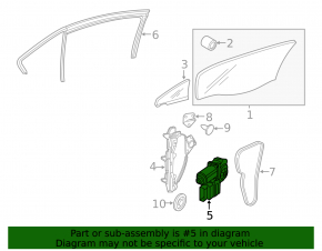 Window lift motor rear right VW Jetta 11-18 USA