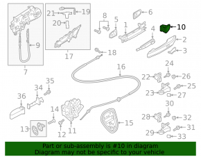 Front right door handle plug Audi Q5 80A 18-24