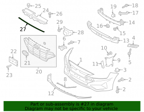 Front bumper seal Hyundai Elantra AD 19-20