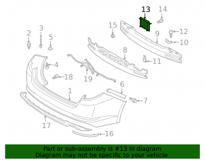 Rear bumper reinforcement fang left Kia Optima 11-13 prerest usa