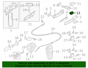 Audi A5 F5 17-24 outer rear right door handle illumination