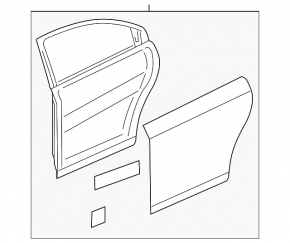 Door bare rear left Chevrolet Cruze 11-16