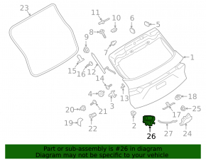 Porsche Cayenne 19-23 trunk lock actuator