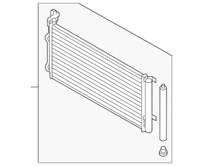 Air conditioning condenser radiator for Hyundai Sonata 16-19 hybrid
