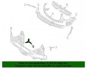 Radiator bracket lower left Mercedes W167 GLE 350 450 20-23