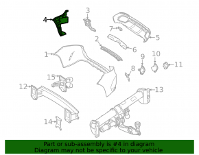Rear bumper mount right Mercedes W167 GLE 350 450 20-23