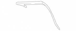 Left trunk lid seal for Mercedes W213 E 17-23 on the body