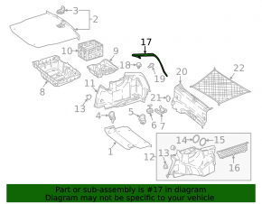 Left trunk lid seal for Mercedes W213 E 17-23 on the body