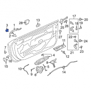 Ford Mustang mk6 15-23 Front Right Outer Handle Cap