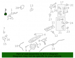 Ford Mustang mk6 15-23 Front Right Outer Handle Cap