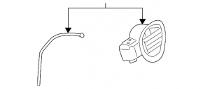 Fuel filler flap with housing Ford Ecosport 18-22 broken mount
