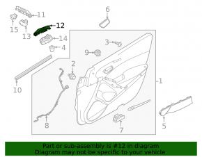 Front left window lift control trim Mazda 6 18-21 black