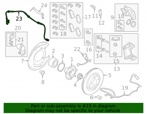 Rear left ABS sensor for Land Rover Range Rover 2013-2017 pre-restyling