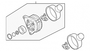Generator VW Passat b7 12-15 USA 3.6 water damage