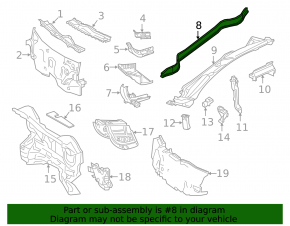 Mercedes GLA 15-20 Windscreen Wiper Grille Seal