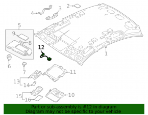Infiniti Q50 14-20 ceiling microphone